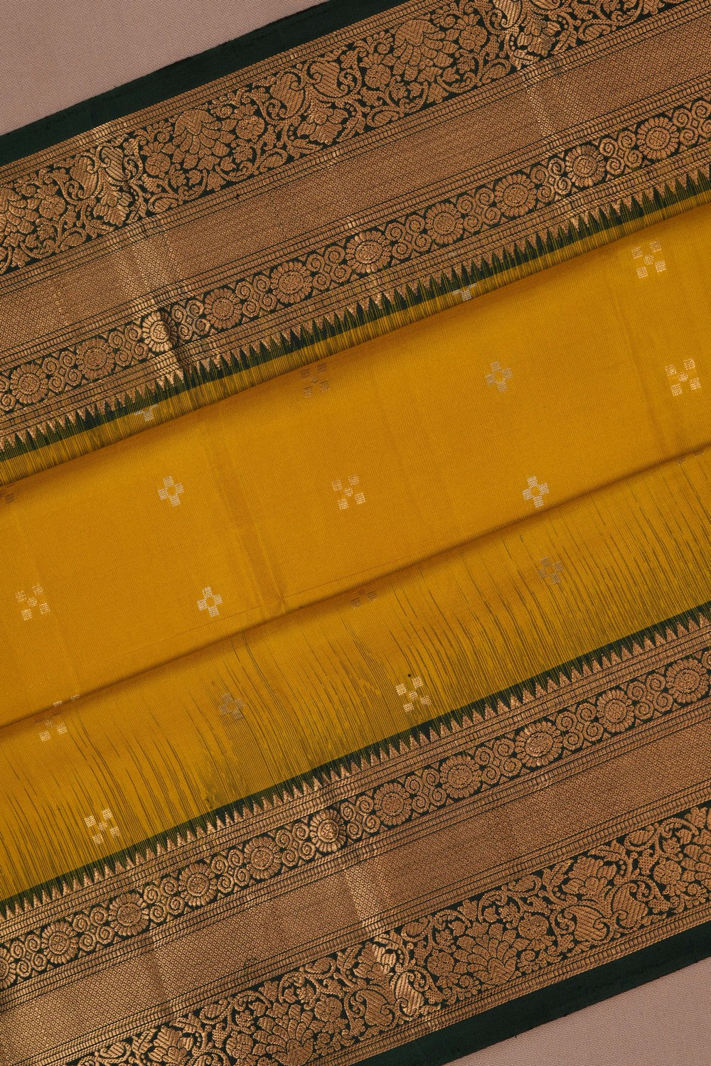 Image of South Silk Yellow Saree